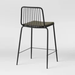 Set Of 2 Sodra Rounded Seat Wire Counter Height Barstool Black - Threshold™ -Furniture Sales Store GUEST 6b7f294e b01b 43f7 ab3c d0ae1779d18d