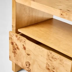 Ogden Nightstand Brown - Threshold™ Designed With Studio McGee: Woodgrain, Open Shelf, Veneer Surface -Furniture Sales Store GUEST 6b831532 dfec 48ee 999c c2f7b8a23e1e