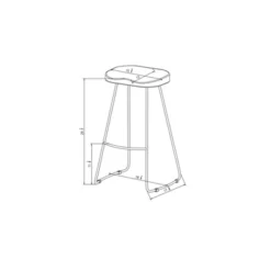 Hull Low Back Barstool Wood/Metal - Threshold -Furniture Sales Store GUEST 6c2e1477 e337 442b bbe5 b0d0bcb80346