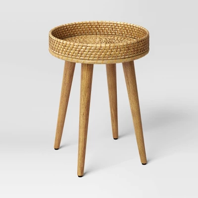 Round Natural Woven Accent Table - Threshold™ 2 Round Natural Woven Accent Table - Threshold™ - Image 2