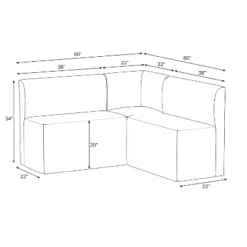 3pc Cora Dining Set With Chair And 2 Banquettes - Threshold™ -Furniture Sales Store GUEST 715b0cb6 6d32 4815 9230 177e091caaf0
