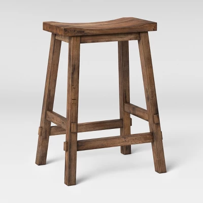 Halifax Farmhouse Wood Counter Height Barstool - Threshold™ 2 Halifax Farmhouse Wood Counter Height Barstool - Threshold™ - Image 2