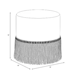 Fringe Drum Ottoman In Velvet - Threshold™ -Furniture Sales Store GUEST 7a342d29 1af1 468d 860c ecff8884d0ee
