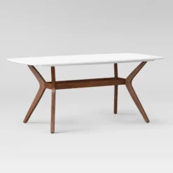 72" Emmond Mid-Century Modern Dining Table White/Brown - Threshold™ -Furniture Sales Store GUEST 7e8d0c01 bb60 4781 b97e aa0e54b2e775