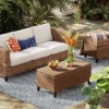 Brookfield Steel Wicker Patio Sofa - Light Brown - Threshold™