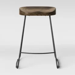 Hull Low Back Wood/Metal Counter Height Barstool - Threshold™ -Furniture Sales Store GUEST 8052f369 813c 40b6 b5ad 0430ec8d2b7a