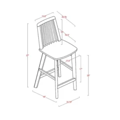 Linden Modified Windsor Wood Counter Height Barstool - Threshold™ Designed With Studio McGee -Furniture Sales Store GUEST 83440ad4 363c 45f5 885d 6fc3fbd62724