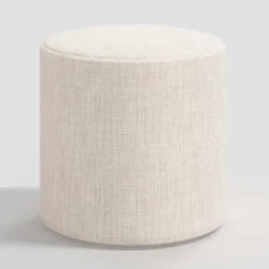 Round Thalia Ottoman Linen - Skyline Furniture -Furniture Sales Store GUEST 849e73d8 5f9e 439a 8e1d 4e2f351a41be