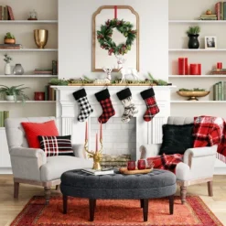 Buffalo Plaid Stool Blue - Threshold™ -Furniture Sales Store GUEST 85b36ccb d023 4ffd b2f4 7371d3b4b131