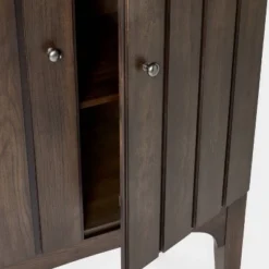Palma Arched Fluted Cabinet Dark Brown - Threshold™ Designed With Studio McGee: Hardwood Frame, 2 Shelves, MDF Surface -Furniture Sales Store GUEST 86c31043 7e0c 4dd8 8bf2 d1df21e96cf5
