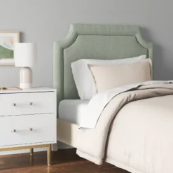 Twin Charlie Notched Border Stick-on-the-Wall Dorm Headboard - Threshold™