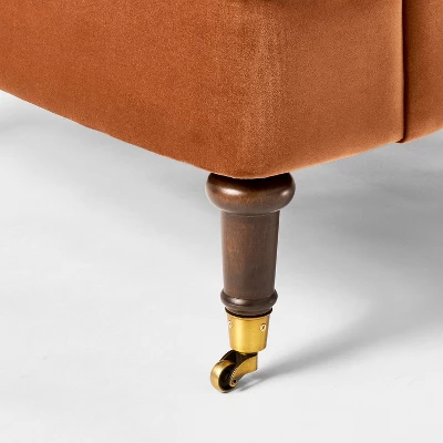 Mercer Rolled Upholstered Armchair With Casters - Threshold™ Designed With Studio McGee 4 Mercer Rolled Upholstered Armchair With Casters - Threshold™ Designed With Studio McGee - Image 4