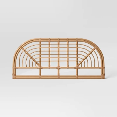Full/Queen Corrie Rattan Headboard Light Brown - Threshold™: Boho Style, Wicker Detail, No Assembly Required 2 Full/Queen Corrie Rattan Headboard Light Brown - Threshold™: Boho Style, Wicker Detail, No Assembly Required - Image 2