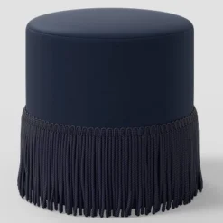 Fringe Drum Ottoman In Velvet - Threshold™ -Furniture Sales Store GUEST 89cc8c26 1b6e 442c be6f 38a24318b094