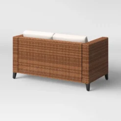 Brookfield Steel Wicker Loveseat - Light Brown - Threshold™ -Furniture Sales Store GUEST 89cfd654 7349 4873 8e2b c4b510806e85