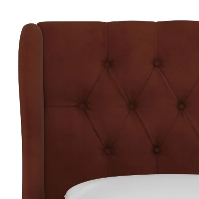 Wingback Platform Bed Velvet - Skyline Furniture 3 Wingback Platform Bed Velvet - Skyline Furniture - Image 3