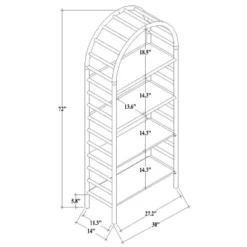 72" Holladay Curved Wooden Bookcase - Threshold™ Designed With Studio McGee -Furniture Sales Store GUEST 907a020b f8bd 48ff ad78 2332a2c16f0a