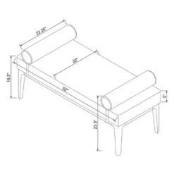 Randolph Bench With Bolster Pillows Linen - Threshold™ Designed With Studio McGee -Furniture Sales Store GUEST 9983e70b 7f9e 4bcf a332 1d6fe6933ce7