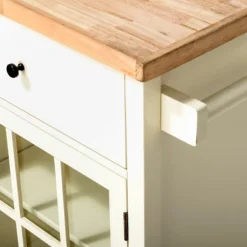 Windham Wood Top Kitchen Island Off-White - Threshold™: Pine & Rubberwood Frame, Storage Cart With Casters 6 Windham Wood Top Kitchen Island Off-White - Threshold™: Pine & Rubberwood Frame, Storage Cart With Casters -Furniture Sales Store GUEST 9b2269f4 01a0 4d8d 98e8 85d04804554c