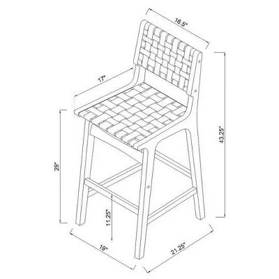 Ceylon Woven And Wood Barstool - Threshold™ 5 Ceylon Woven And Wood Barstool - Threshold™ - Image 5