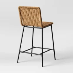 Wasson Woven Metal Leg Counter Height Barstool Tan - Threshold™ -Furniture Sales Store GUEST 9c2c977c 3581 4935 8100 e53c15df4513