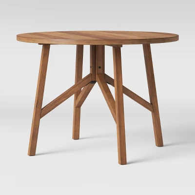 42" Clarksburg Cross Leg Wood Dining Table Round Brown - Threshold™ 2 42" Clarksburg Cross Leg Wood Dining Table Round Brown - Threshold™ - Image 2