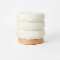 Clarkdale Channel Tufted Ottoman With Wood Base - Threshold™ Designed With Studio McGee -Furniture Sales Store GUEST 9e78f4ea 34e1 4b4c 8927 610a96c011f0