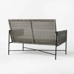Wicker & Metal X Frame Patio Loveseat - Gray - Threshold™ Designed With Studio McGee -Furniture Sales Store GUEST a007800d 2bb8 49be 8c3b 00a66dcf20a9