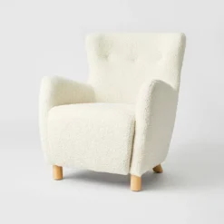 Kessler Wingback Faux Sherling Accent Chair Cream - Threshold™ Designed With Studio McGee -Furniture Sales Store GUEST a09f34e6 88c9 4d02 ba31 f262090269f8