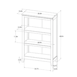 48" Carson 3 Shelf Bookcase - Threshold -Furniture Sales Store GUEST a35a203d 2822 4d50 8eed 8de12cce8680