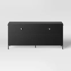 Half Glass TV Stand For TVs Up To 60" Black - Threshold™ 7 Half Glass TV Stand For TVs Up To 60" Black - Threshold™ -Furniture Sales Store GUEST a42819a2 9e13 4ac9 88af 1fd74a157ca8