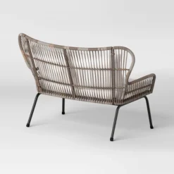 Steel And Wicker Latigo Rust Resistant Outdoor Patio Loveseat Arm Chair Gray - Threshold™ -Furniture Sales Store GUEST a5852e61 5760 44c2 bf78 b6a5f3e3be6f