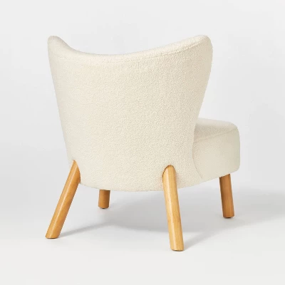 Sculpted Faux Shearling Accent Chair Cream - Threshold™ Designed With Studio McGee 3 Sculpted Faux Shearling Accent Chair Cream - Threshold™ Designed With Studio McGee - Image 3