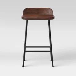 Lorton Low Back Metal Leg Wood Counter Height Barstool - Threshold™ -Furniture Sales Store GUEST abac0432 bc5d 4a7a 9350 183b2d96a1f2