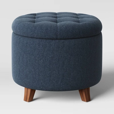 Tufted Round Storage Ottoman - Threshold 10 Tufted Round Storage Ottoman - Threshold - Image 10