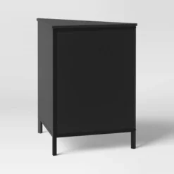 Mesh Corner Cabinet Black - Threshold™: Sleek Metal Storage With Golden Handles, V-Shaped Design -Furniture Sales Store GUEST b02eaaf9 f143 40eb 8319 2cc4165da8e5