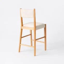 2pk Yalecrest Upholstered Seat And Back With Wood Frame Counter Height Barstools Cream/Natural - Threshold™ Designed With Studio McGee -Furniture Sales Store GUEST b0d26e7a 0445 46ba 94e6 8e3a6b4d65da