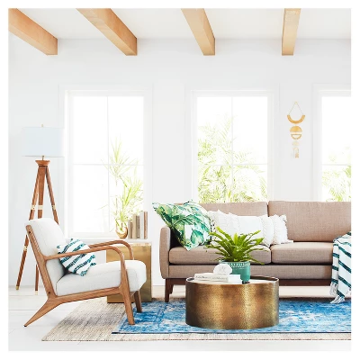 Manila Round Hammered Drum Coffee Table - Threshold™ 2 Manila Round Hammered Drum Coffee Table - Threshold™ - Image 2