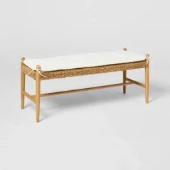 Cardamine Woven Upholstered Bench Natural - Threshold™ Designed With Studio McGee