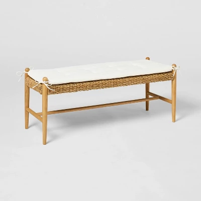 Cardamine Woven Upholstered Bench Natural - Threshold™ Designed With Studio McGee 1 Cardamine Woven Upholstered Bench Natural - Threshold™ Designed With Studio McGee