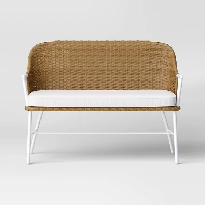 Lenwood Steel Outdoor Patio Garden Bench Brown - Threshold™ Designed With Studio McGee 1 Lenwood Steel Outdoor Patio Garden Bench Brown - Threshold™ Designed With Studio McGee