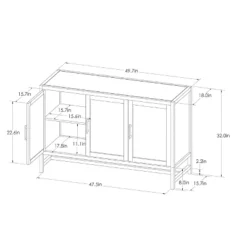 Warwick 3 Door Accent TV Stand For TVs Up To 59" - Threshold™ -Furniture Sales Store GUEST ba5cd40d 7348 4de0 bac8 5ec1775d8cb4