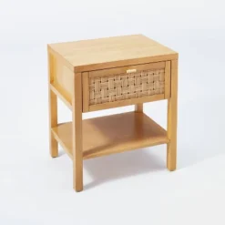 Palmdale Nightstand Woven 1 Drawer Natural - Threshold™ Designed With Studio McGee -Furniture Sales Store GUEST bbb49228 452f 4381 a61b dec8d16091c0