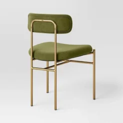 Orion Luxe Dining Chair With Brass Legs Olive Green Velvet - Threshold™ -Furniture Sales Store GUEST bd8c2c24 3b6e 489d 8089 ea0e4734f388
