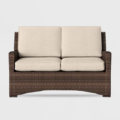 Halsted Wicker Patio Loveseat - Threshold 3 Halsted Wicker Patio Loveseat - Threshold - Image 3