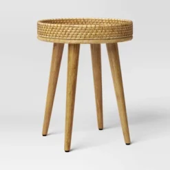 Round Natural Woven Accent Table - Threshold™ 10 Round Natural Woven Accent Table - Threshold™ -Furniture Sales Store GUEST c12f9529 a00e 4be5 abf1 a95f146a8a92