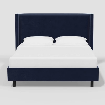 Austin Wingback Platform Bed In Luxe Velvet - Threshold™ 1 Austin Wingback Platform Bed In Luxe Velvet - Threshold™