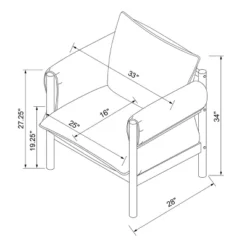 Arbon Wood Dowel Accent Chair With Cushion Arms - Threshold™ Designed With Studio McGee -Furniture Sales Store GUEST c429d501 6755 4c8a 864f afd6717b29db