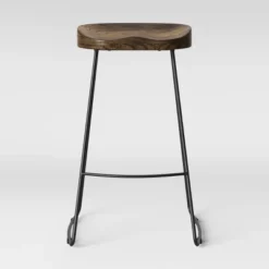 Hull Low Back Barstool Wood/Metal - Threshold -Furniture Sales Store GUEST c467520f f1d0 411f 89d8 1885382021e5