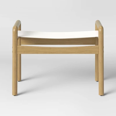 Northlake Dowel Frame Sling Ottoman Cream - Threshold™ 2 Northlake Dowel Frame Sling Ottoman Cream - Threshold™ - Image 2